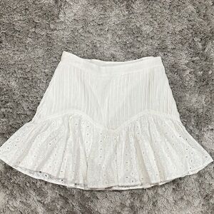 Elegant White Lace Skirt